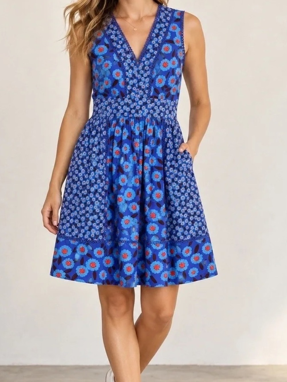 Kate Spade Tangier Floral Fit And Flare Dress